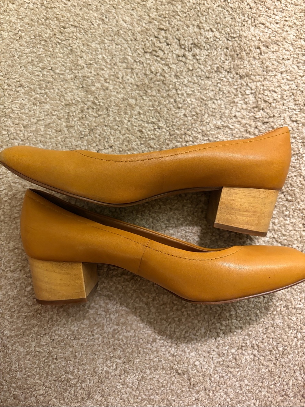 Madewell Raquel Pumps Mustard Yellow